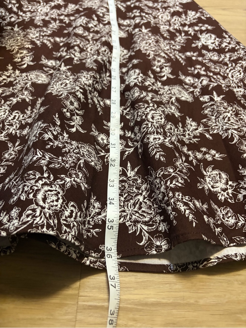 YK2 Teeze Me Floral Strapless Dress in Chocolate Brown & White Juniors Size 9 - Picture 8 of 8